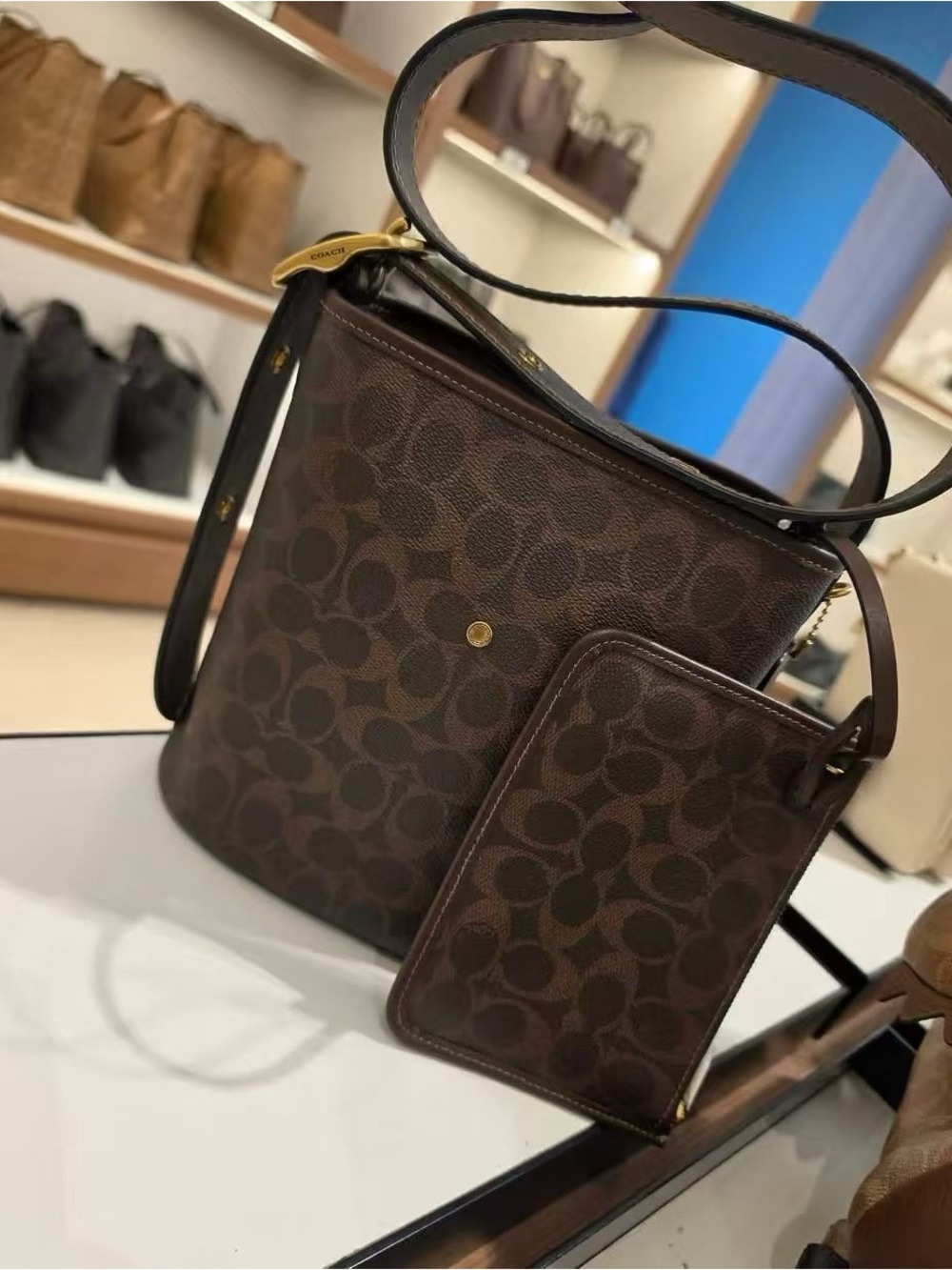 NWT Coach Bleecker Bucket Bag 21
In Signature Canvas